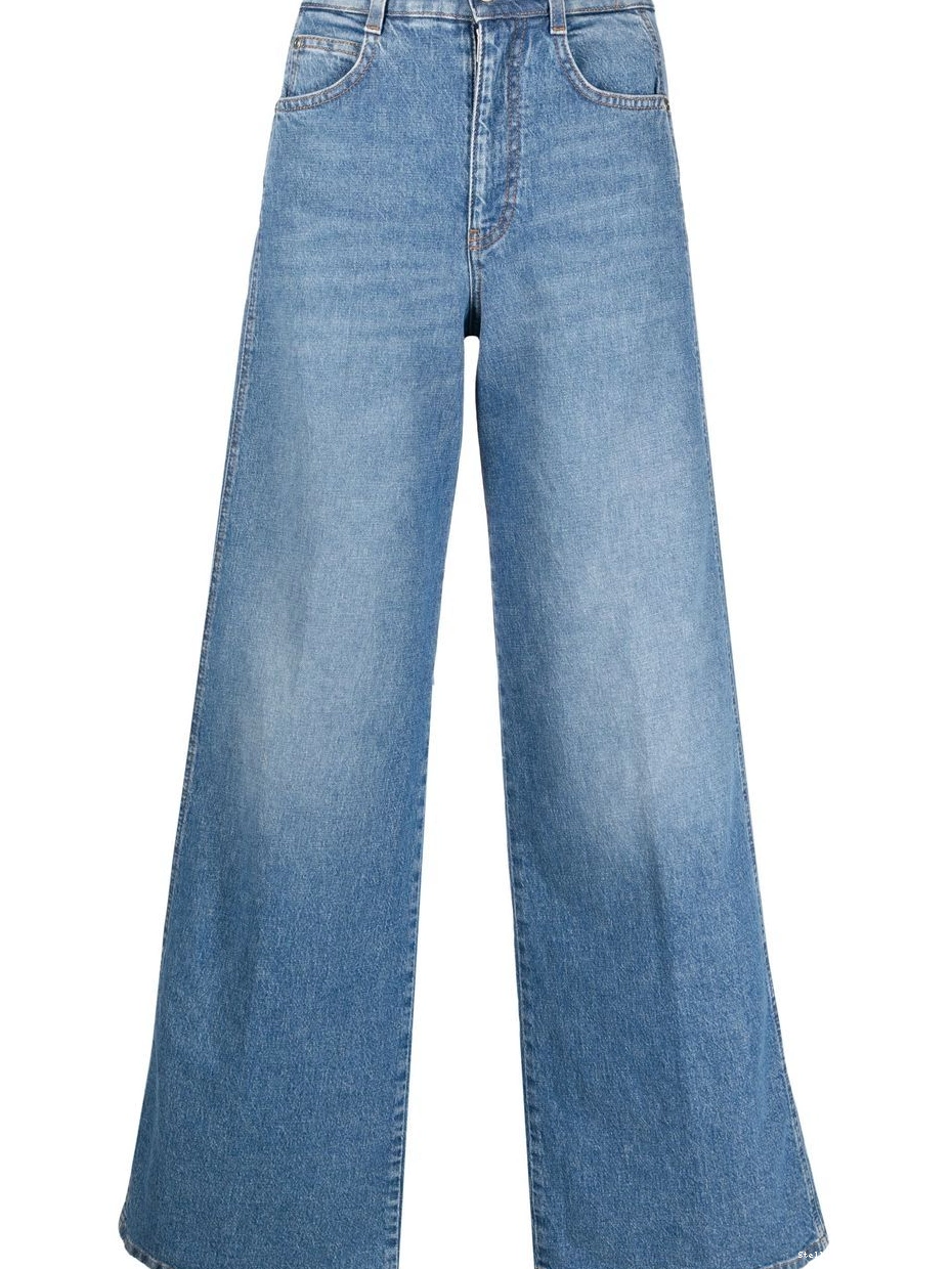 Stella logo-tape Women jeans wide-leg McCartney 0722